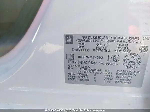 LRBFZPR41PD191251 2023 BUICK ENVISION - Image 8