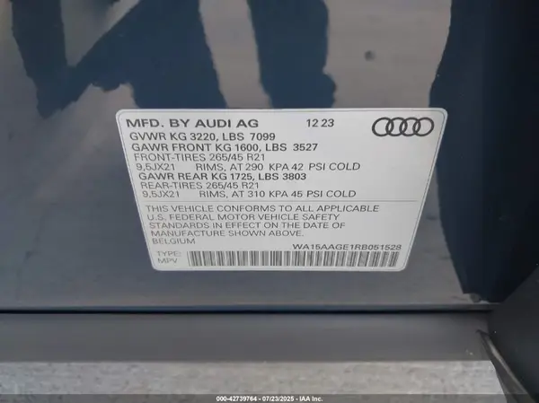 WA15AAGE1RB051528 2024 AUDI Q8 - Image 8