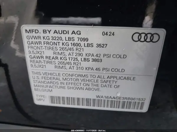 WA16AAGE3RB061532 2024 AUDI Q8 - Image 8
