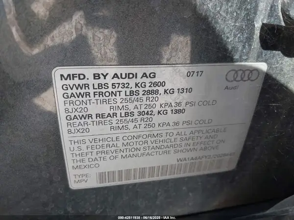 WA1A4AFY2J2028443 2018 AUDI SQ5 - Image 8