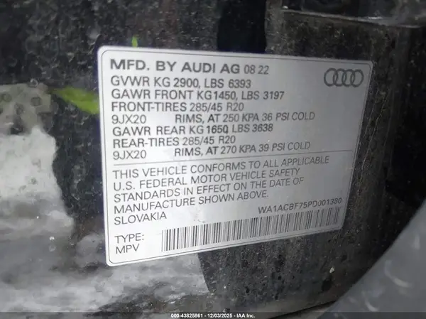 2023 AUDI Q7 auction photo 7