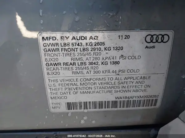 WA1B4AFYXM2026352 2021 AUDI SQ5 - Image 8