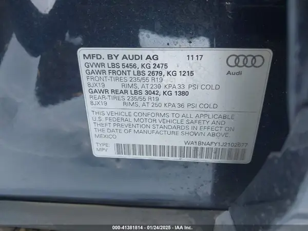 WA1BNAFY1J2102677 2018 AUDI Q5 - Image 8