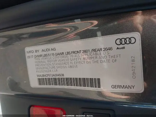WAUB4CF57JA004508 2018 AUDI S5 - Image 8