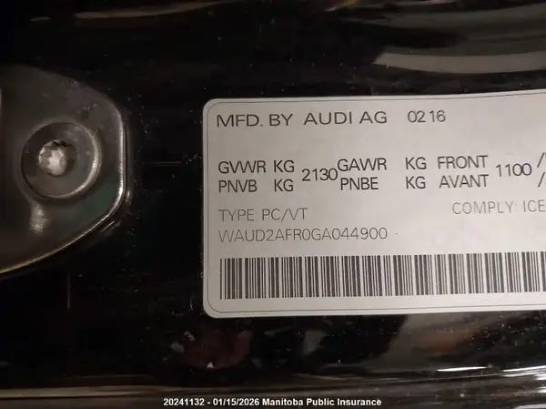 WAUD2AFR0GA044900 2016 AUDI A5 - Image 8