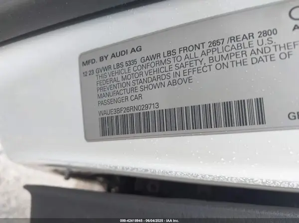 WAUE3BF26RN029713 2024 AUDI A6 - Image 8
