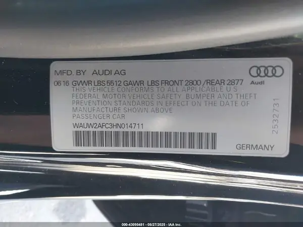 WAUW2AFC3HN014711 2017 AUDI A7 - Image 8
