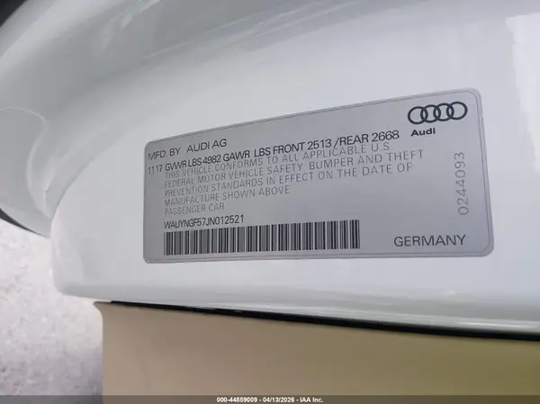WAUYNGF57JN012521 2018 AUDI A5 - Image 8