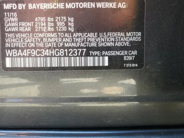 WBA4F9C34HG812377 2017 BMW 4ER - Image 3