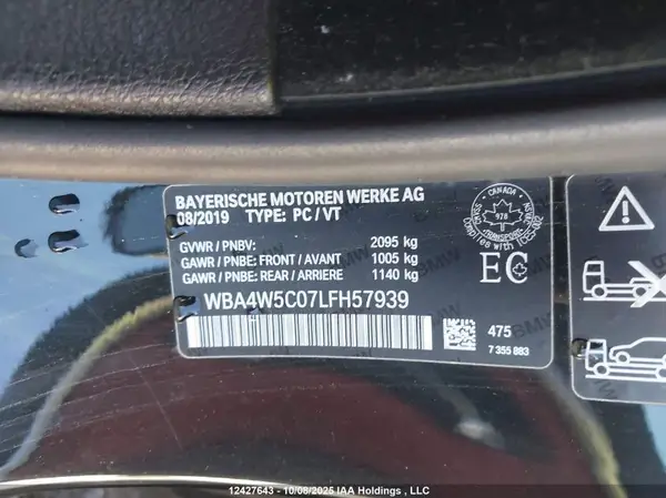 WBA4W5C07LFH57939 2020 BMW 4ER - Image 8
