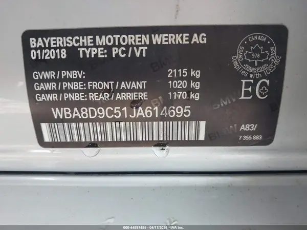 WBA8D9C51JA614695 2018 BMW 3ER - Image 8