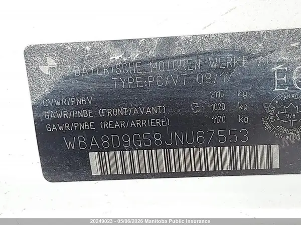 WBA8D9G58JNU67553 2018 BMW 3ER - Image 8