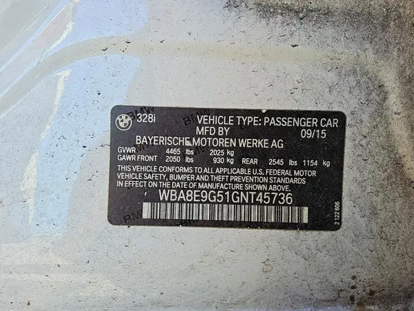 WBA8E9G51GNT45736 2016 BMW 3ER - Image 5
