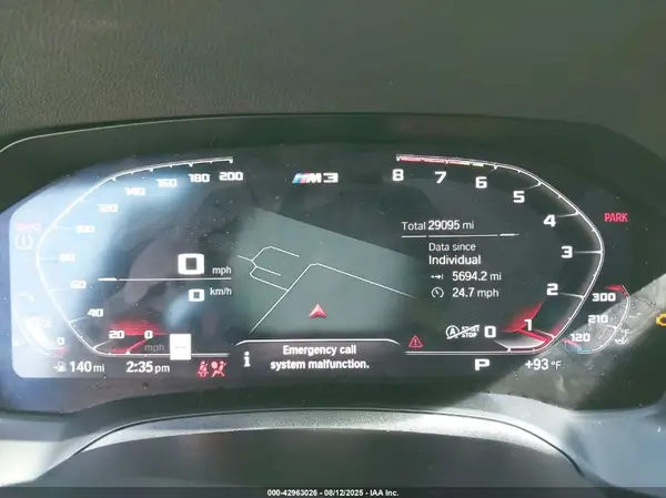 2022 BMW M3 auction photo 7