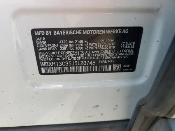 WBXHT3C35J5L28748 2018 BMW X1 - Image 4