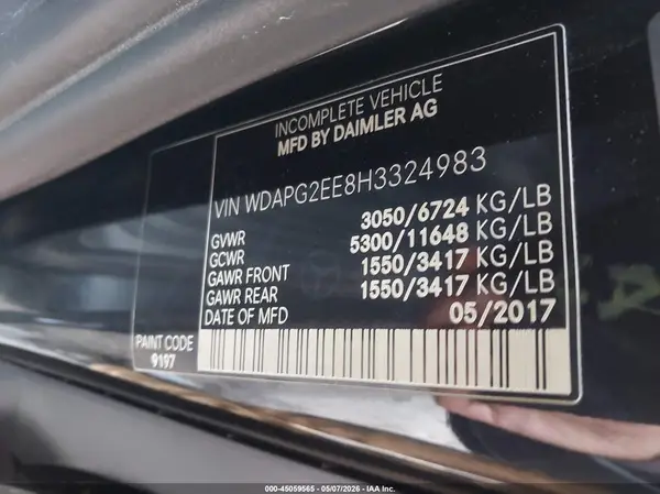 WDAPG2EE8H3324983 2017 MERCEDES-BENZ METRIS - Image 8