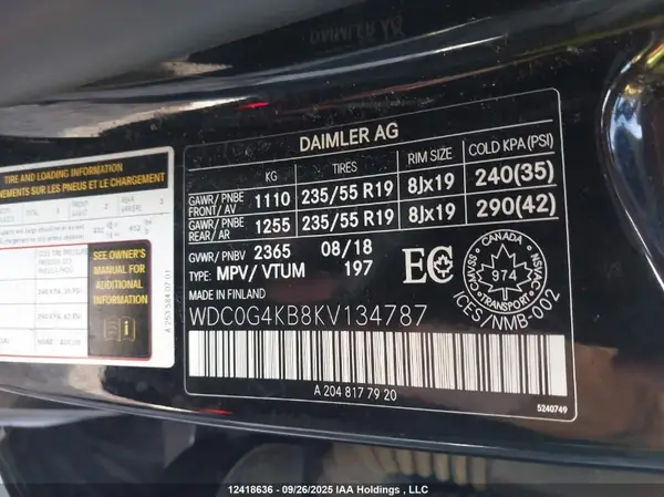 WDC0G4KB8KV134787 2019 MERCEDES-BENZ GLC - Image 8