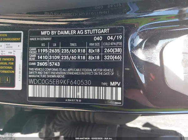 WDC0G5EB9KF640530 2019 MERCEDES-BENZ GLC - Image 8