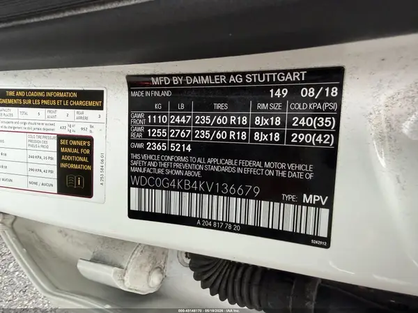 WDCOG4KB4KV136679 2019 MERCEDES-BENZ GLC - Image 8