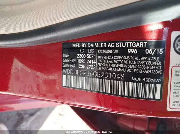 WDDHF5KB6GB231048 2016 MERCEDES-BENZ E-KLASSE - Image 8
