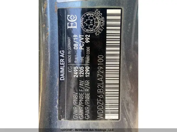 WDDZF6JB2LA729100 2020 MERCEDES-BENZ E-KLASSE - Image 1
