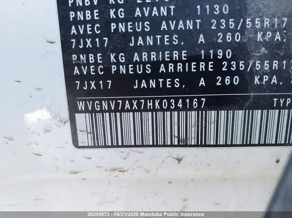 WVGNV7AX7HK034167 2017 VOLKSWAGEN TIGUAN - Image 8