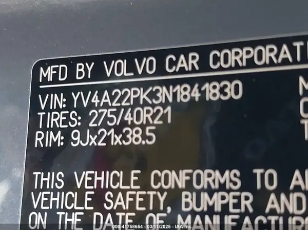 YV4A22PK3N1841830 2022 VOLVO XC90 - Image 8