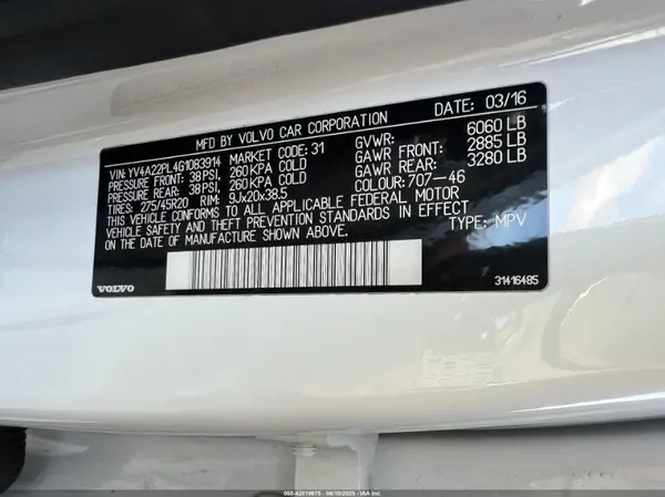 YV4A22PL4G1083914 2016 VOLVO XC90 - Image 8