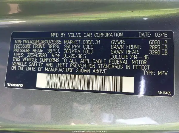 YV4A22PLXG1079365 2016 VOLVO XC90 - Image 8