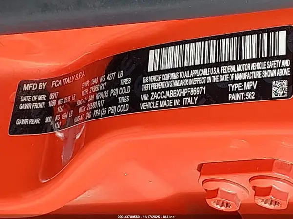 ZACCJABBXHPF86971 2017 JEEP RENEGADE - Image 8