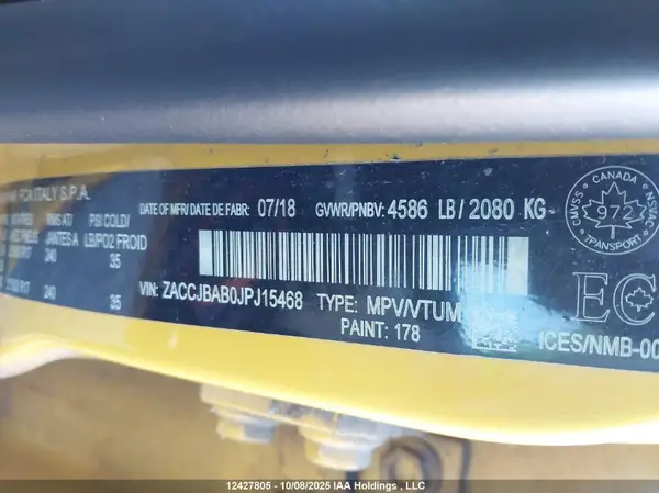 ZACCJBAB0JPJ15468 2018 JEEP RENEGADE - Image 8