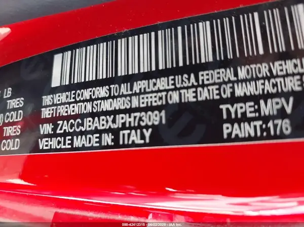 ZACCJBABXJPH73091 2018 JEEP RENEGADE - Image 8