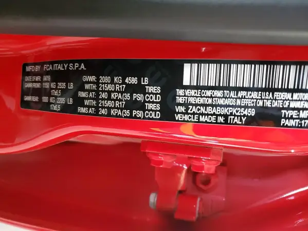 ZACNJBAB9KPK25459 2019 JEEP RENEGADE - Image 7
