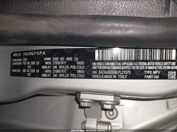 ZACNJBBB9LPL21575 2020 JEEP RENEGADE - Image 8