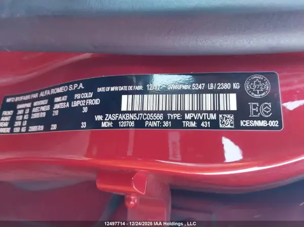 ZASFAKBN5J7C05566 2018 ALFA ROMEO STELVIO - Image 8